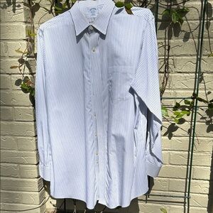 Brooks Brothers Men’s Light Blue Pinstripe Dress Shirt